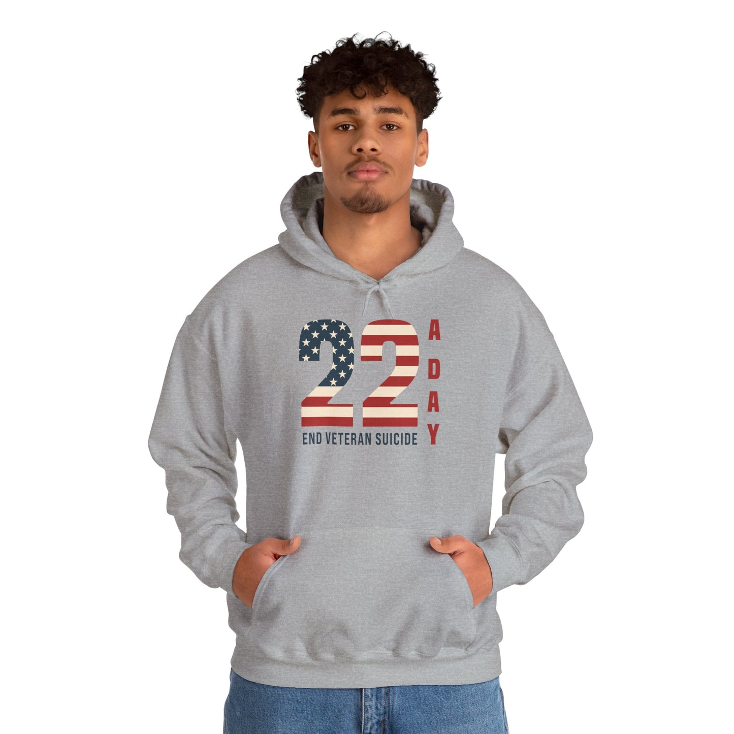 '22 a Day' End Veteran Suicide | Unisex Adult Hoodie