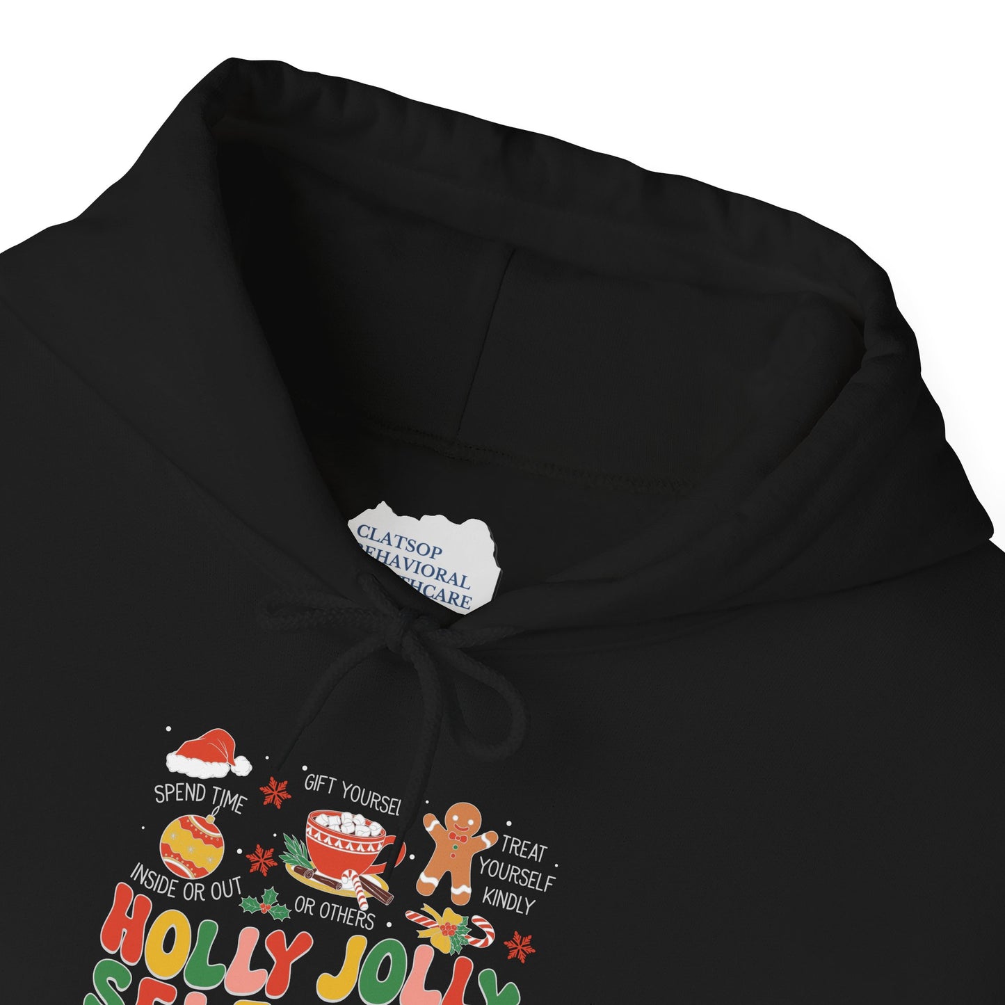 "Holly Jolly Self-Care" Christmas • Unisex Adult Hoodie