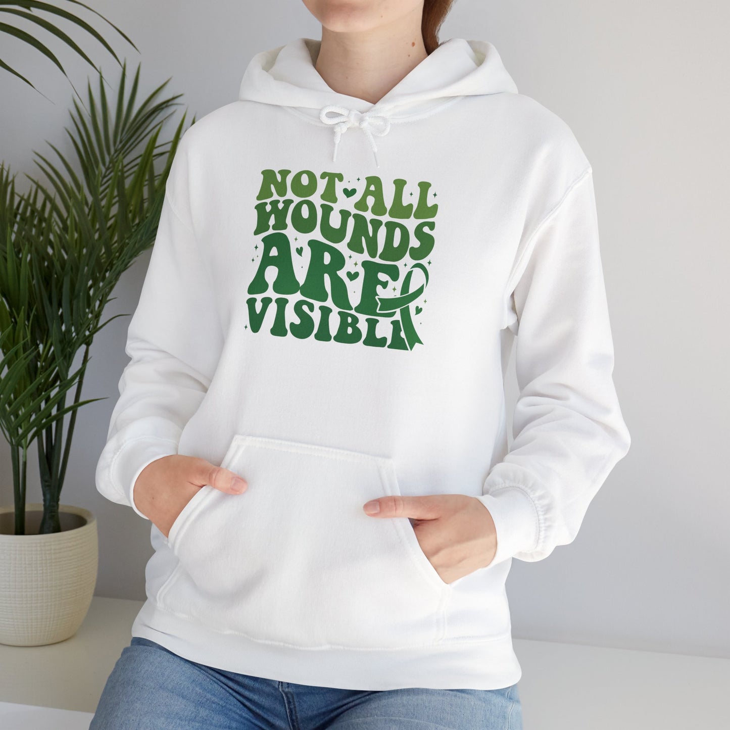 "Not All Wounds Are Visible" Mental Health Awareness | Adult Unisex Hoodie