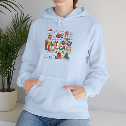 "Holly Jolly Self-Care" Christmas • Unisex Adult Hoodie