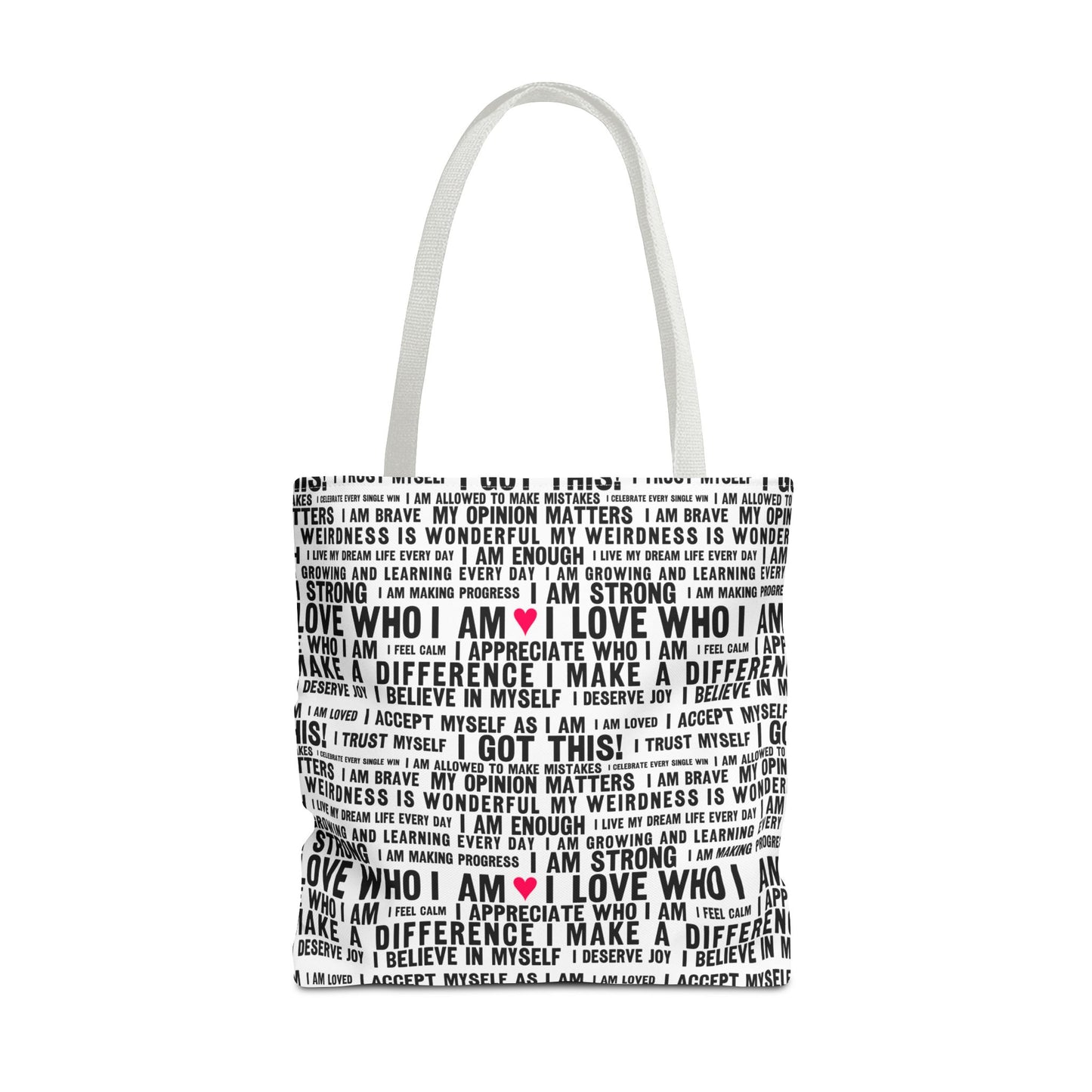 Daily Affirmations in Black & White | Eco-Friendly Tote Bag