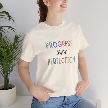 Progress Over Perfection Tee • Unisex Adult Short Sleeve T-Shirt