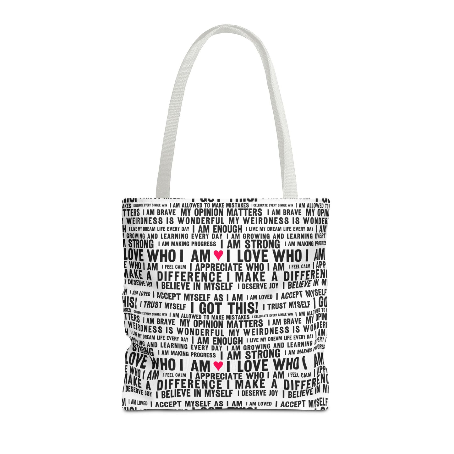 Daily Affirmations in Black & White | Eco-Friendly Tote Bag