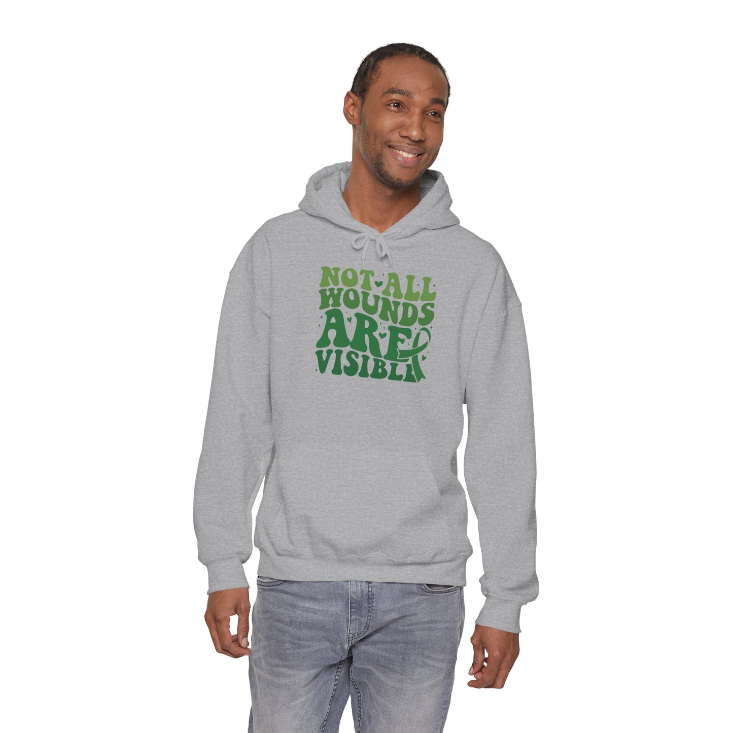 "Not All Wounds Are Visible" Mental Health Awareness | Adult Unisex Hoodie