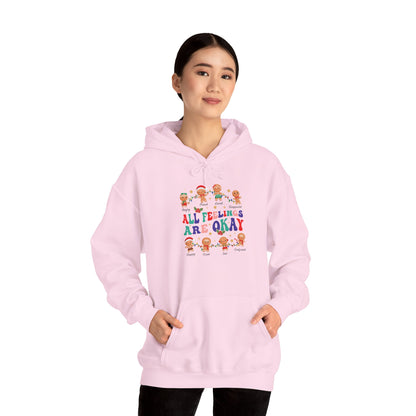 "All Feelings Are Okay" Holiday Edition • Unisex Adult Hoodie