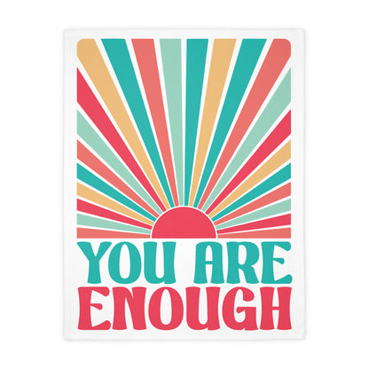 'You Are Enough' | Velveteen Throw Blanket
