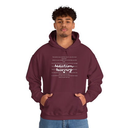 Addiction Recovery Inspirational Message Sweatshirt • Unisex Adult Hoodie