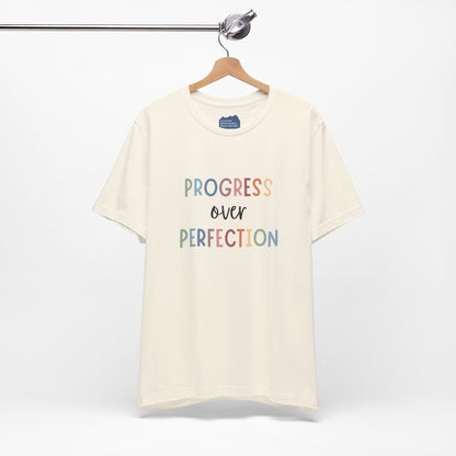 Progress Over Perfection Tee • Unisex Adult Short Sleeve T-Shirt