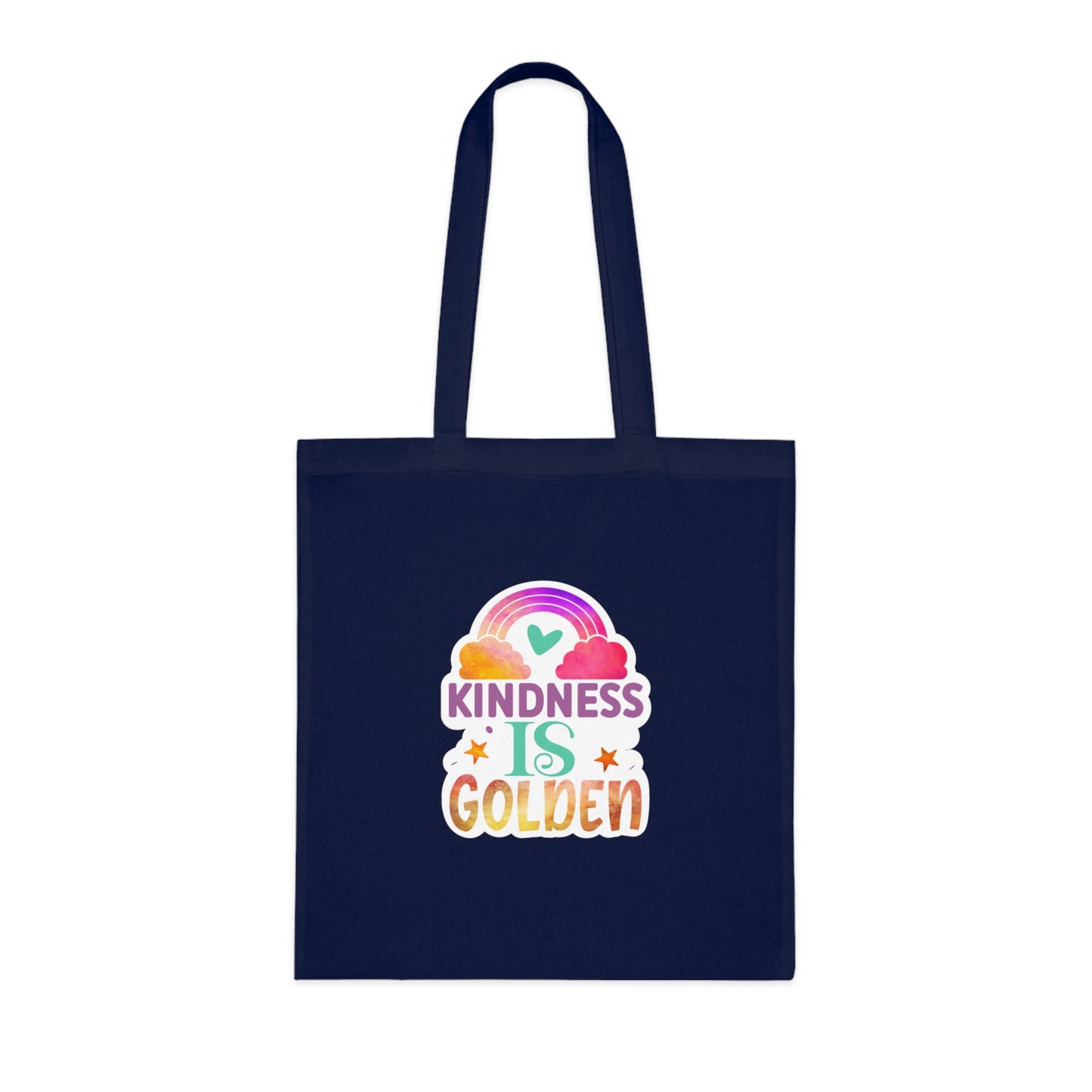 Kindness is Golden • Eco-Friendly Cotton Grocery Tote