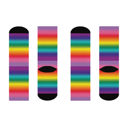 Colorful Rainbow Gradient • Cushioned One-Size Crew Socks