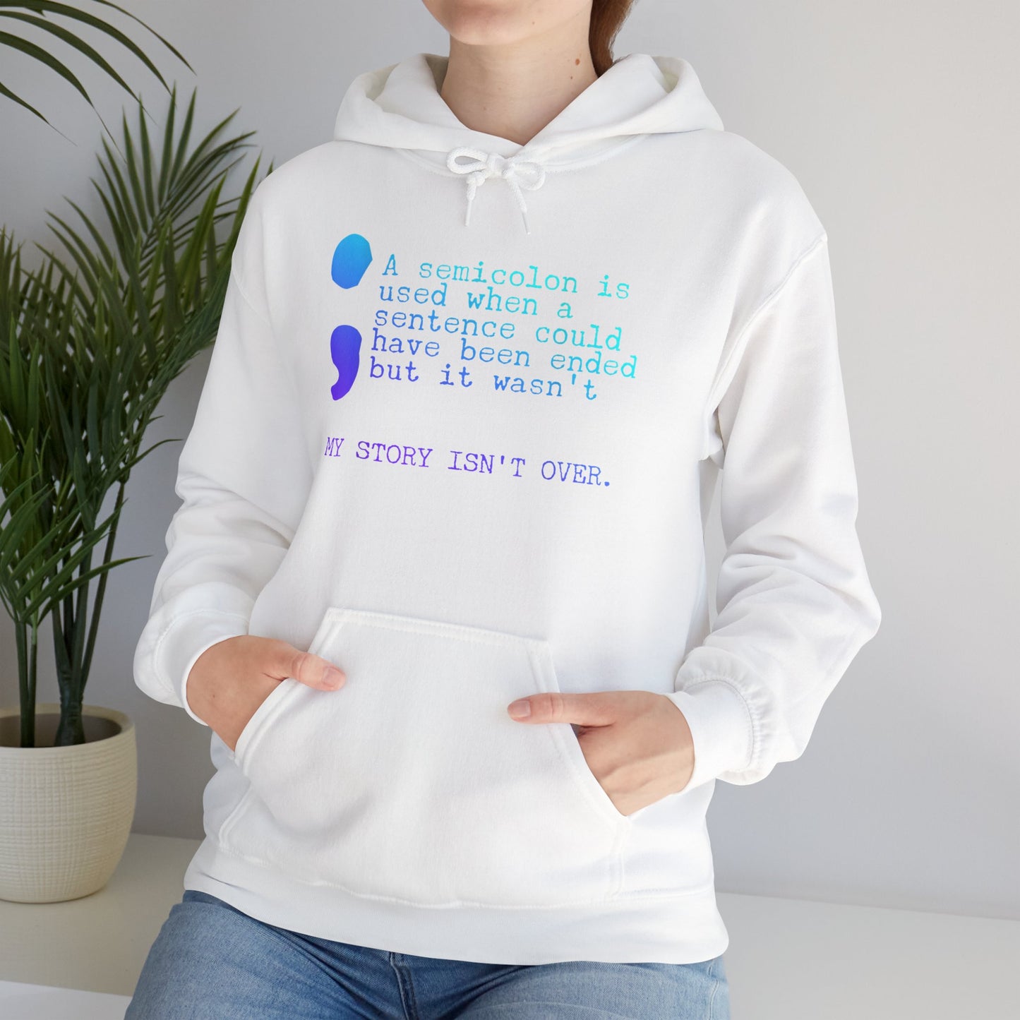 Semicolon Suicide Attempt Survivor Awareness | Unisex Adult Hoodie