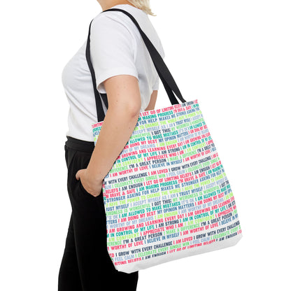 Daily Affirmations in Multi-Color | Eco-Friendly Tote Bag