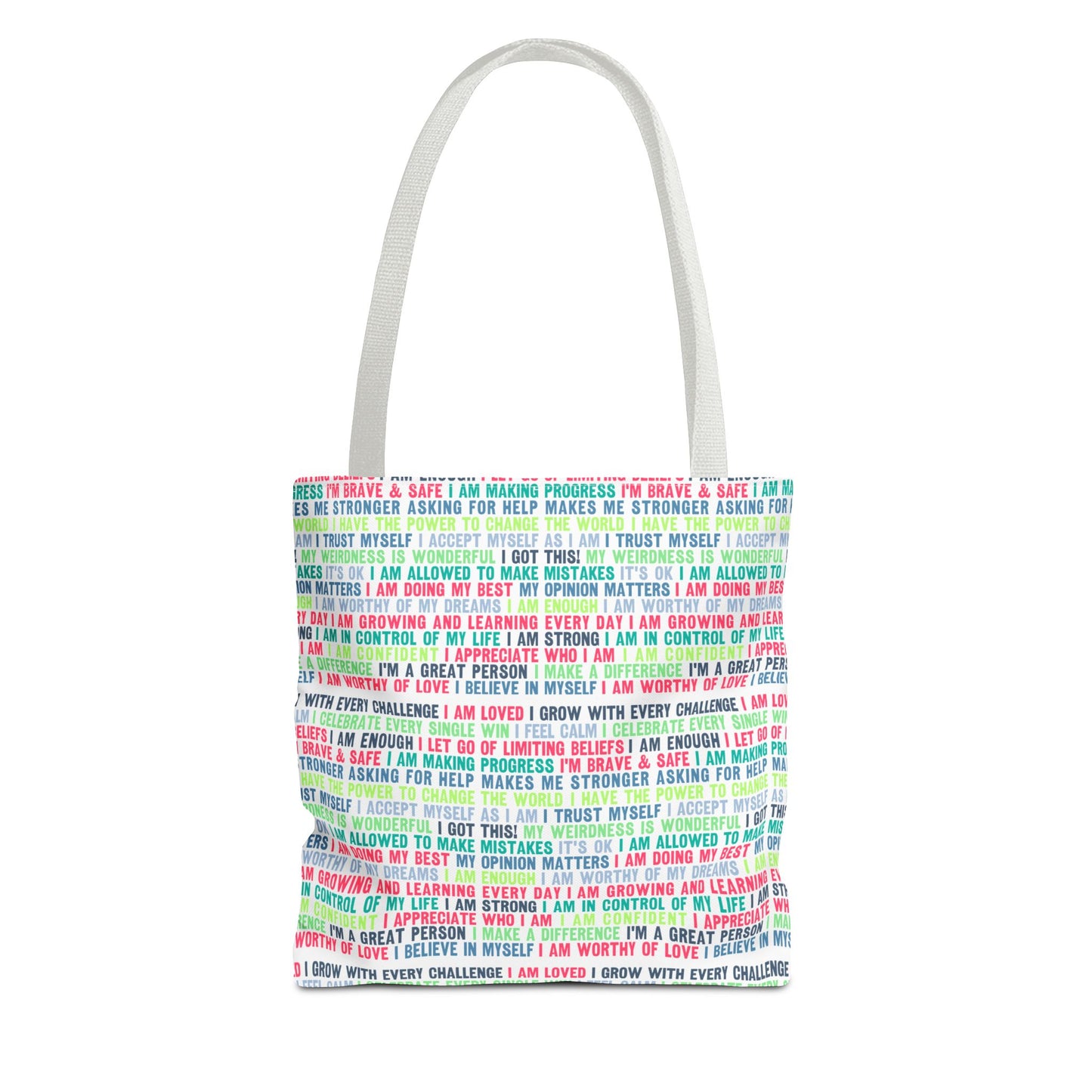 Daily Affirmations in Multi-Color | Eco-Friendly Tote Bag