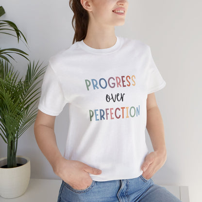 Progress Over Perfection Tee • Unisex Adult Short Sleeve T-Shirt