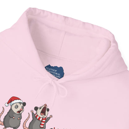 "Overstimulated But Festive" Christmas • Unisex Adult Hoodie