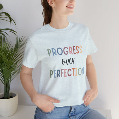 Progress Over Perfection Tee • Unisex Adult Short Sleeve T-Shirt