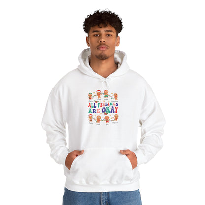 "All Feelings Are Okay" Holiday Edition • Unisex Adult Hoodie