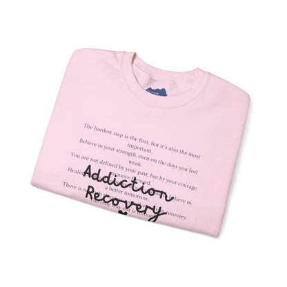 Addiction Recovery Inspirational Message Crewneck • Unisex Crewneck Sweatshirt