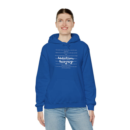 Addiction Recovery Inspirational Message Sweatshirt • Unisex Adult Hoodie