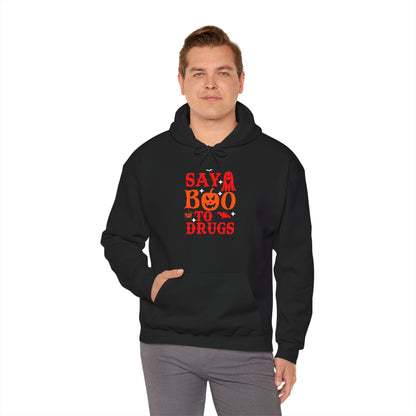 Halloween "Say Boo to Drugs" Graphic | Unisex Adult Hoodie