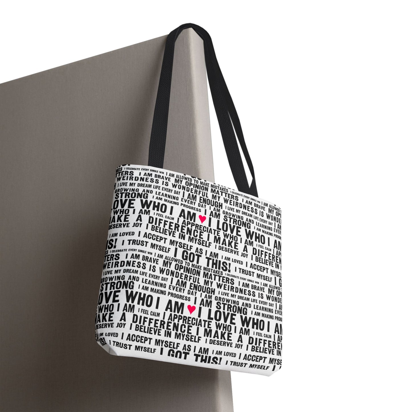 Daily Affirmations in Black & White | Eco-Friendly Tote Bag