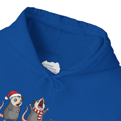 "Overstimulated But Festive" Christmas • Unisex Adult Hoodie