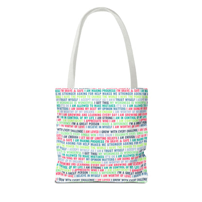 Daily Affirmations in Multi-Color | Eco-Friendly Tote Bag