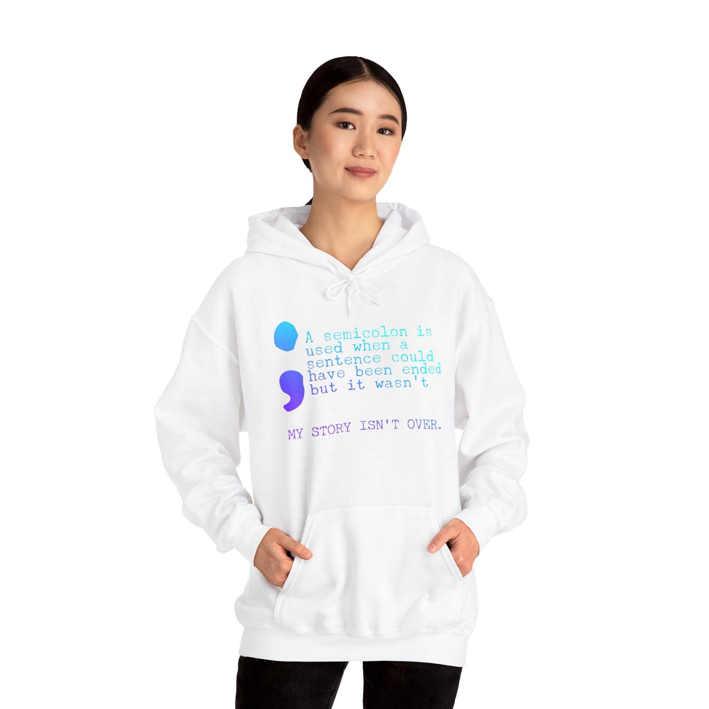 Semicolon Suicide Attempt Survivor Awareness | Unisex Adult Hoodie