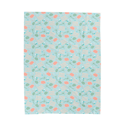 Mental Health Matters Pattern | Velveteen Plush Blanket