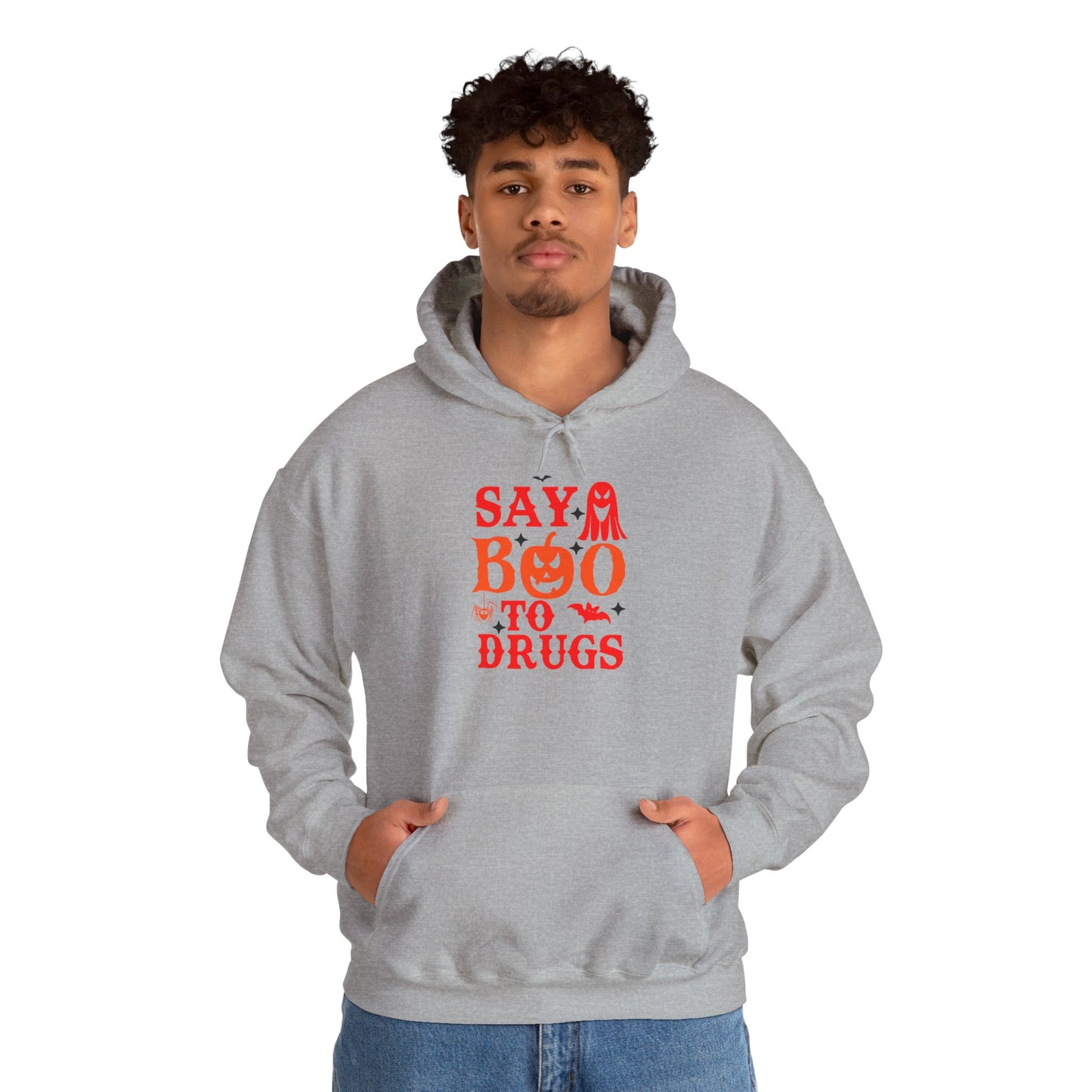 Halloween "Say Boo to Drugs" Graphic | Unisex Adult Hoodie