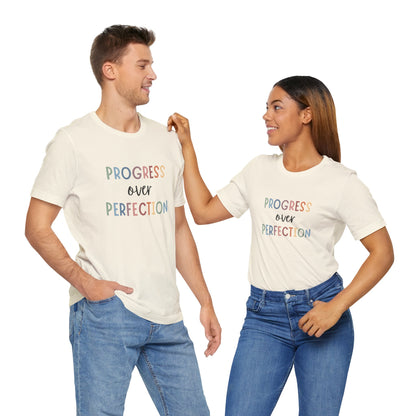 Progress Over Perfection Tee • Unisex Adult Short Sleeve T-Shirt