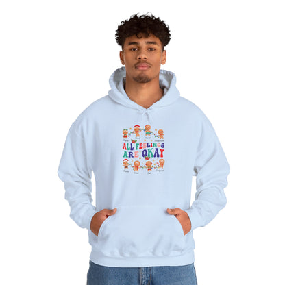 "All Feelings Are Okay" Holiday Edition • Unisex Adult Hoodie