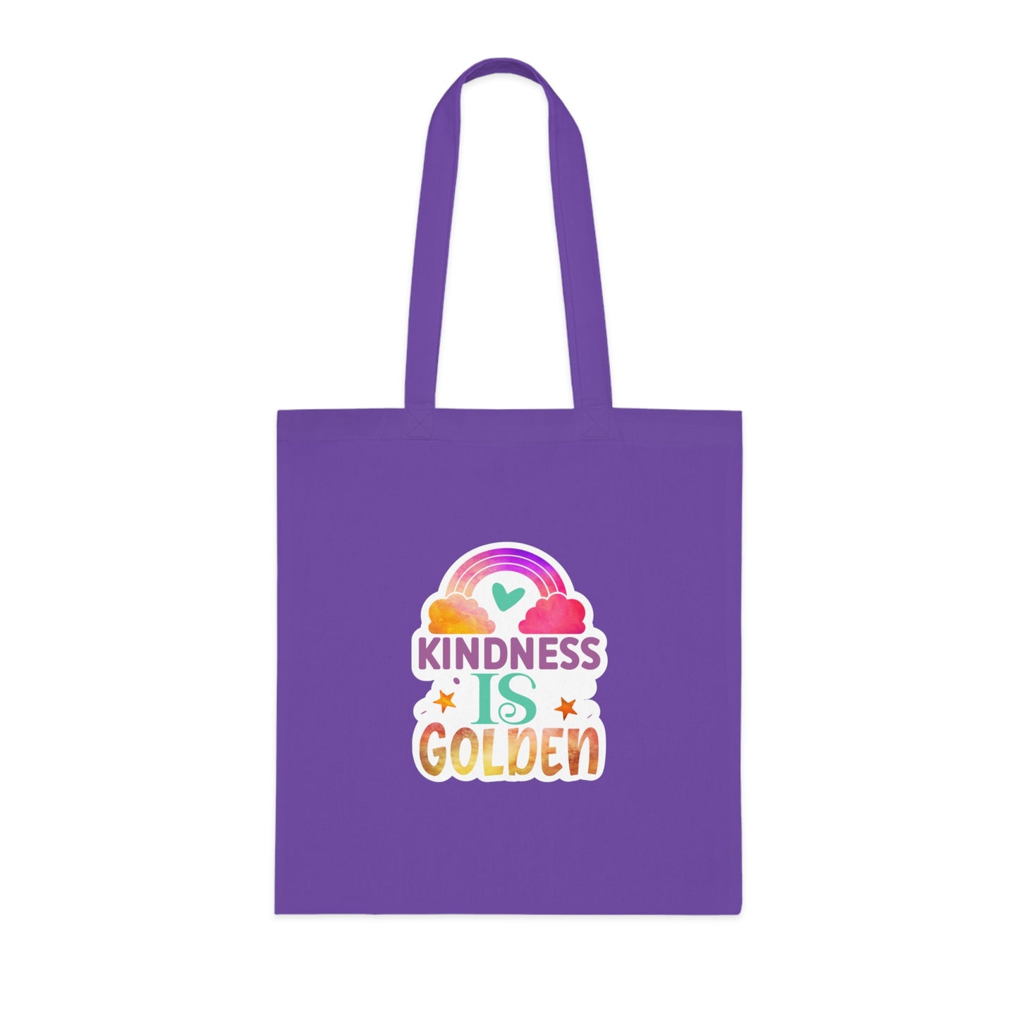 Kindness is Golden • Eco-Friendly Cotton Grocery Tote