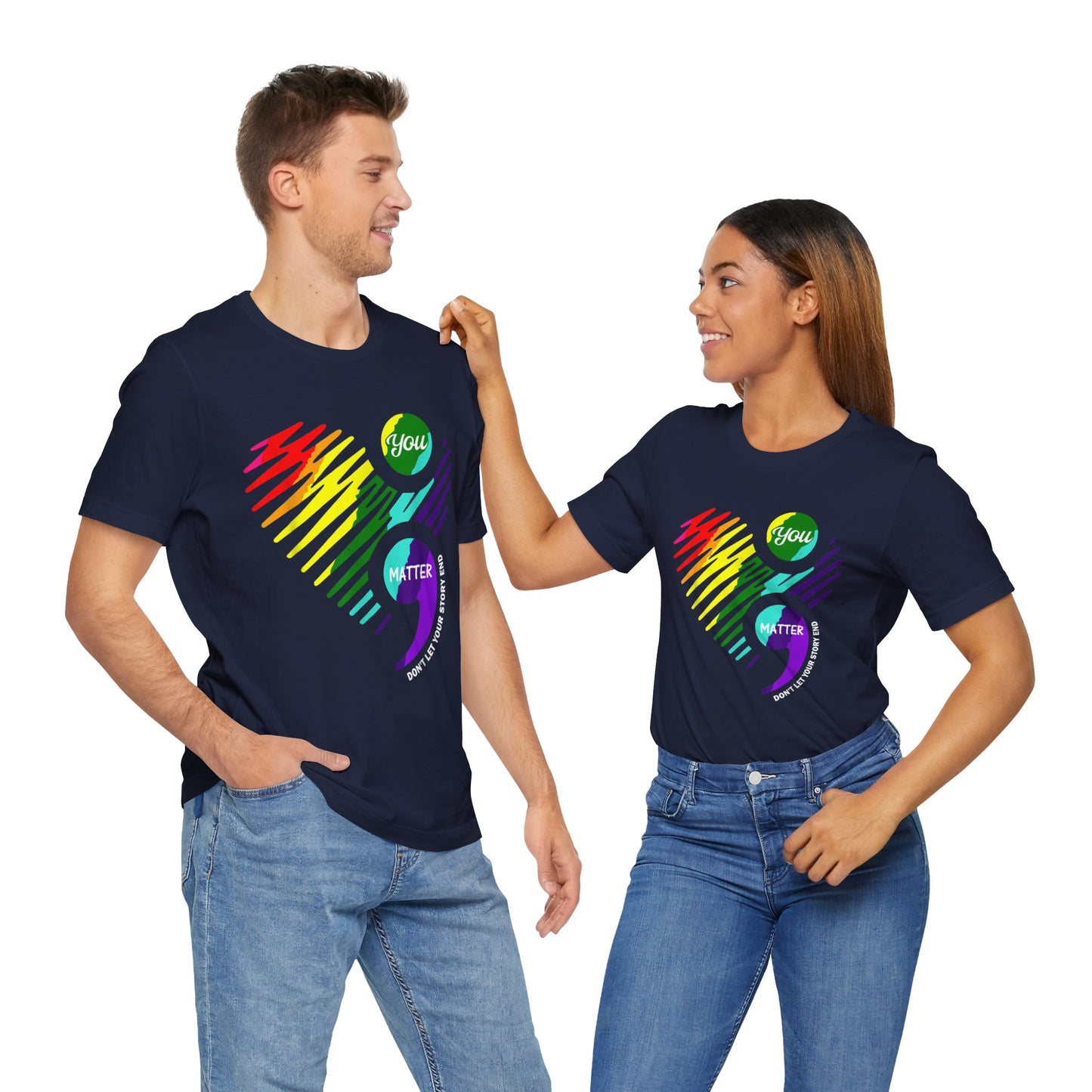 You Matter; Don't Let Your Story End | Unisex Adult Short Sleeve Tee