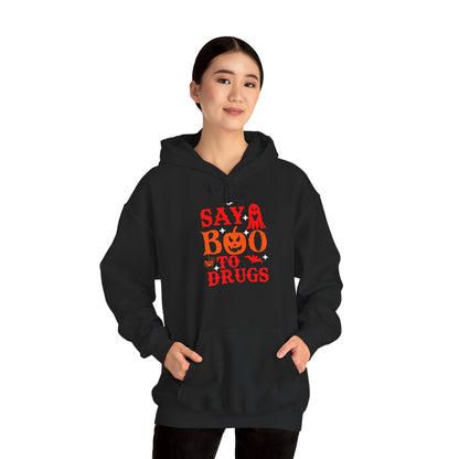 Halloween "Say Boo to Drugs" Graphic | Unisex Adult Hoodie