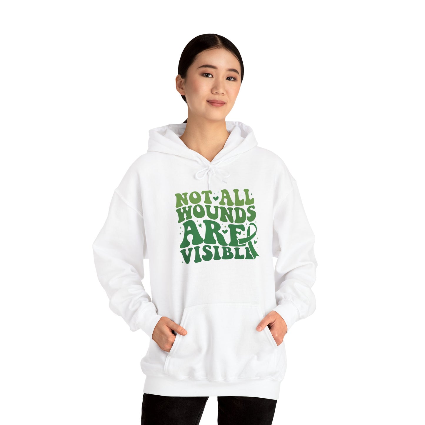 "Not All Wounds Are Visible" Mental Health Awareness | Adult Unisex Hoodie