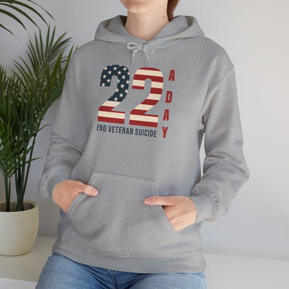'22 a Day' End Veteran Suicide | Unisex Adult Hoodie
