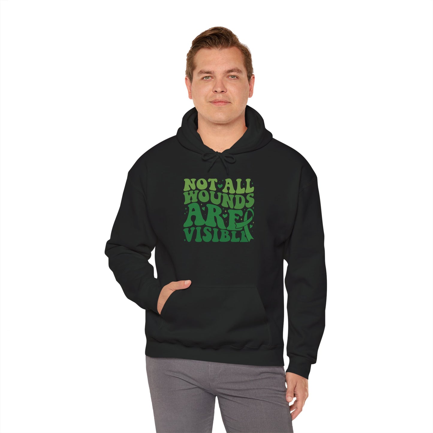 "Not All Wounds Are Visible" Mental Health Awareness | Adult Unisex Hoodie