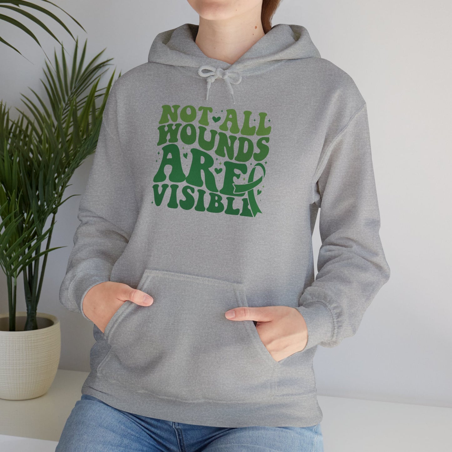 "Not All Wounds Are Visible" Mental Health Awareness | Adult Unisex Hoodie