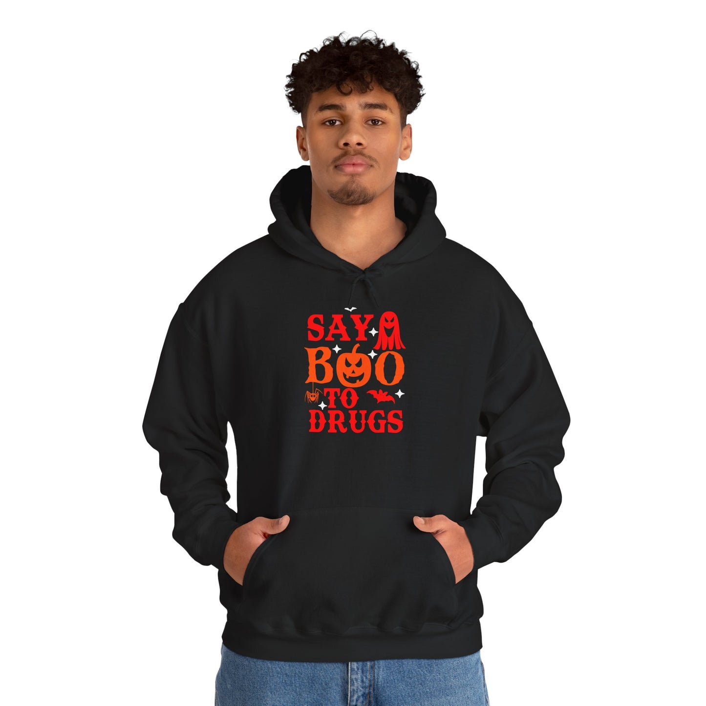 Halloween "Say Boo to Drugs" Graphic | Unisex Adult Hoodie