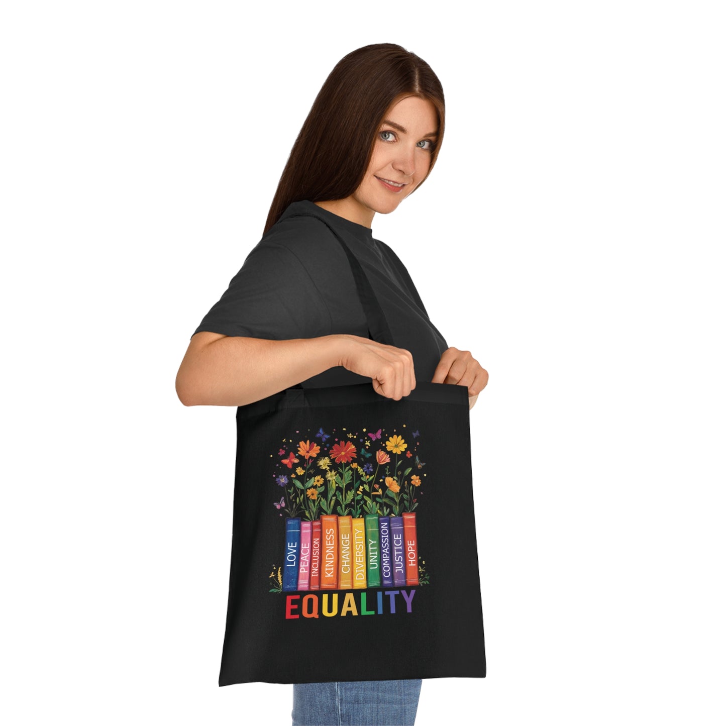 Equality Floral Design • Eco-Friendly Cotton Grocery Tote