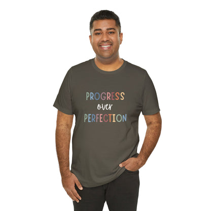 Progress Over Perfection Tee • Unisex Adult Short Sleeve T-Shirt