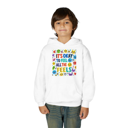 It's Okay to Feel All the Feels • Unisex Youth Hoodie