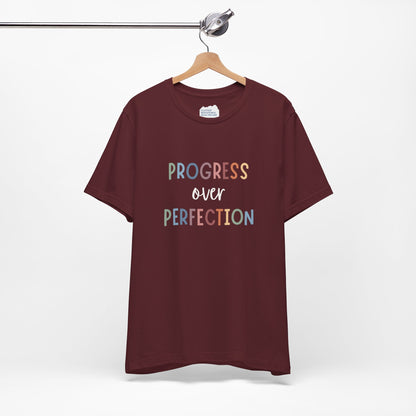 Progress Over Perfection Tee • Unisex Adult Short Sleeve T-Shirt