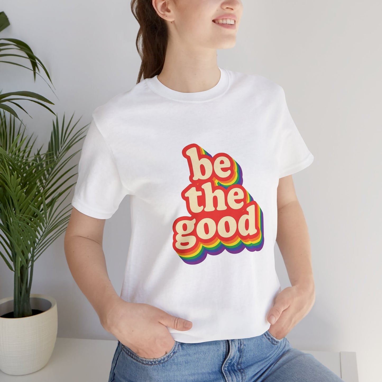 Be The Good Retro Rainbow Tee | Unisex Adult T-Shirt
