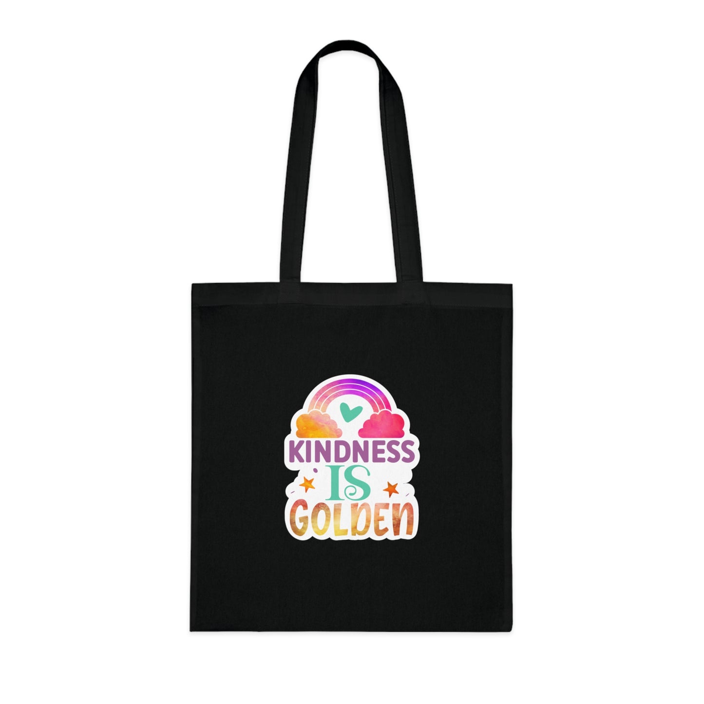 Kindness is Golden • Eco-Friendly Cotton Grocery Tote