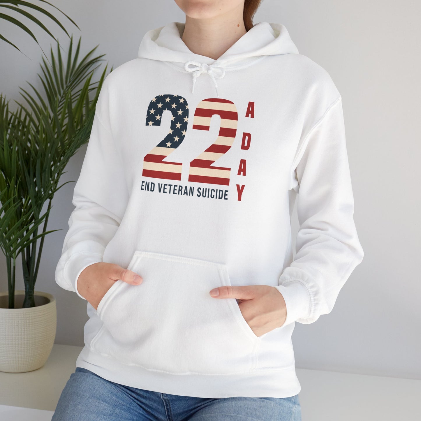 '22 a Day' End Veteran Suicide | Unisex Adult Hoodie