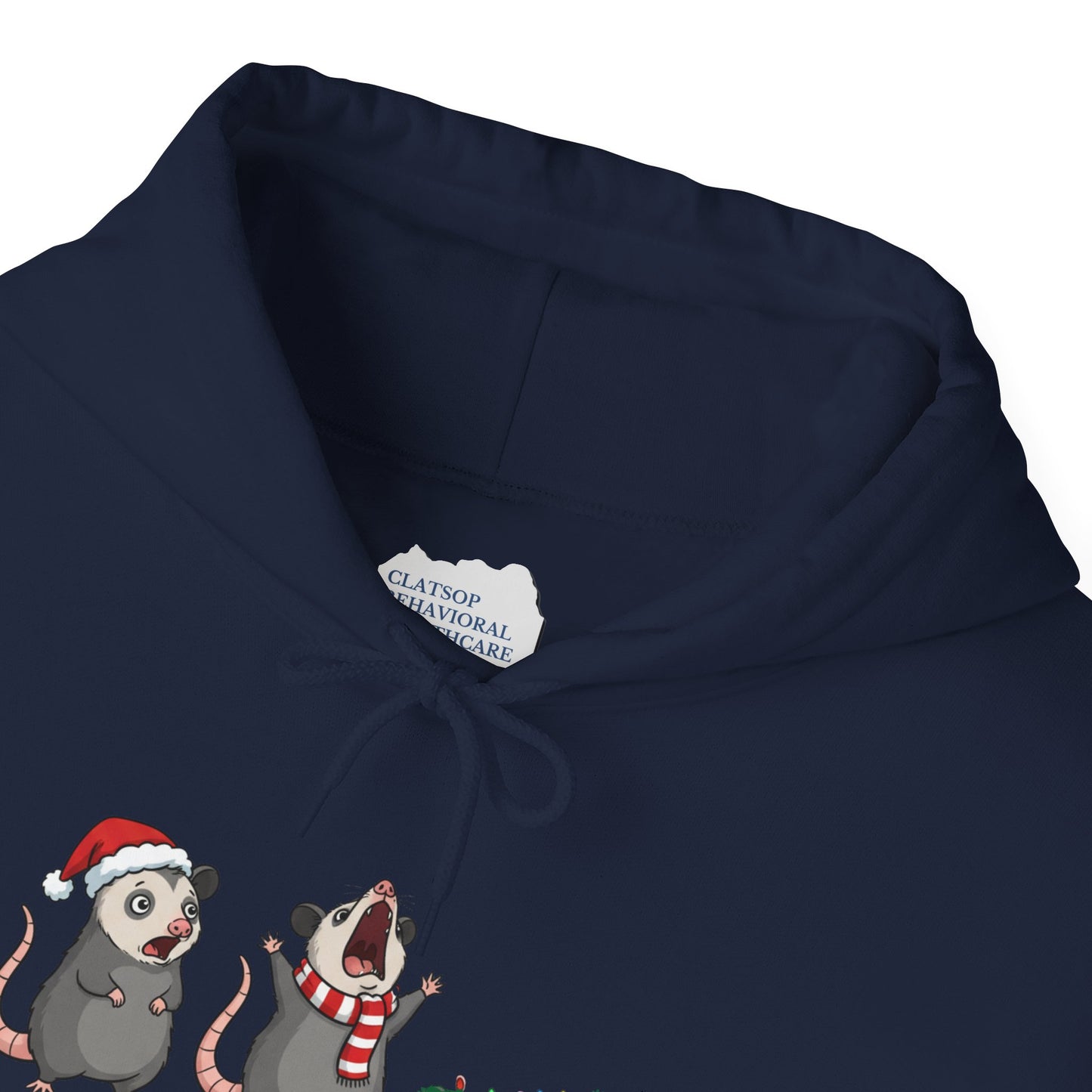 "Overstimulated But Festive" Christmas • Unisex Adult Hoodie