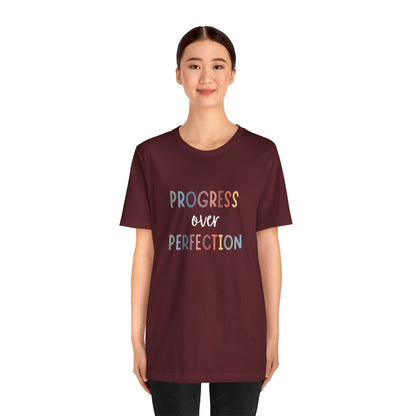 Progress Over Perfection Tee • Unisex Adult Short Sleeve T-Shirt
