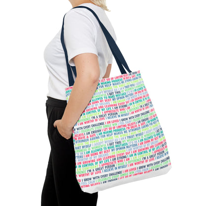 Daily Affirmations in Multi-Color | Eco-Friendly Tote Bag